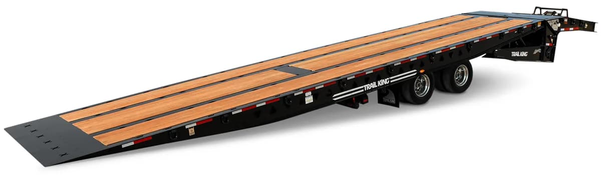 Trail King sliding axle trailer: heavy-duty hauling equipment for global shipping